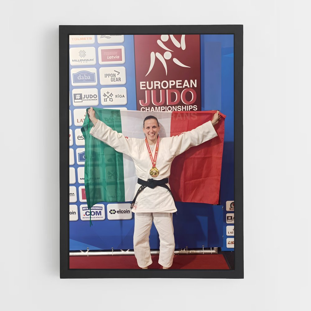 Poster Champion d'Europe – affiche Jiu-jitsu brésilien (vue 2)